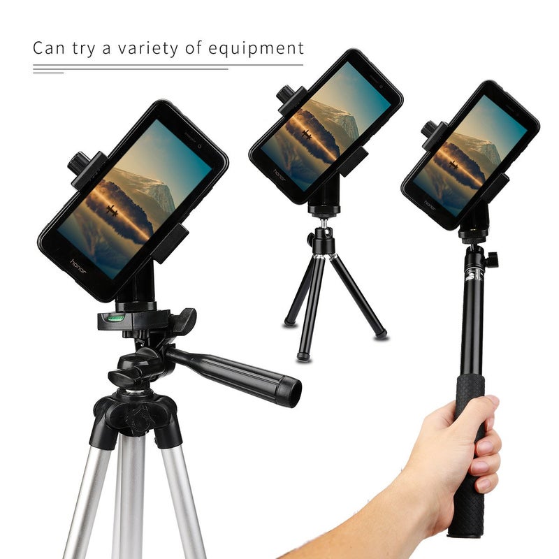 AFAITH Cell Phone Tripod Mount with Remote, Phone Holder Adapter Selfie Monopod with Adjustable Clamp for iPhone 16 15 14 13 12 11 Max Pro Phone X XR Xs 6 7 8 P,Samsung - Image 4